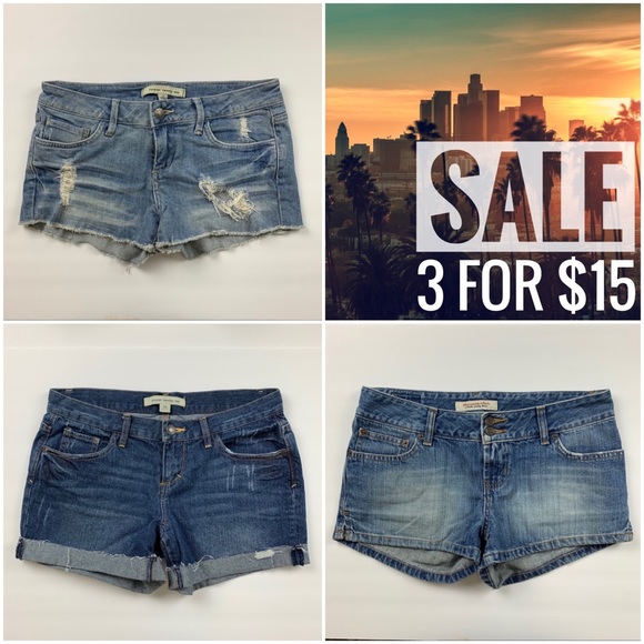 Forever 21 Pants - SALE! Bundle of 3 Jean Shorts Denim Cutoffs